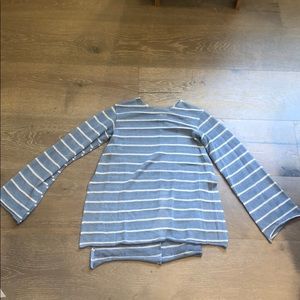 Reformation Light Blue Striped Sweater